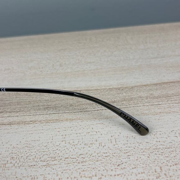 Chanel 4181 Cat Eye Sunglasses Silver Tone Wire Black Aviators Luxury Designer - Picture 14 of 16